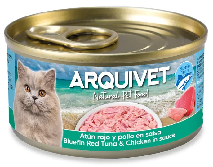 Arquivet Atún Rojo y Pollo en Salsa 80gr