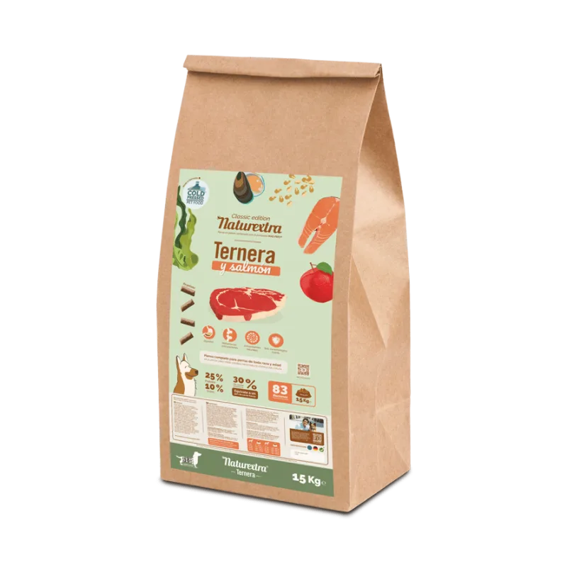 Naturextra Ternera y Salmón Pellet